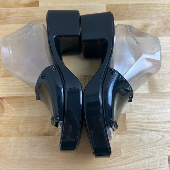 Madden Girl Paccer Chunky Y2K Black Studded Jelly Slide Sandals Women's Size 9 - Picture 8 of 12